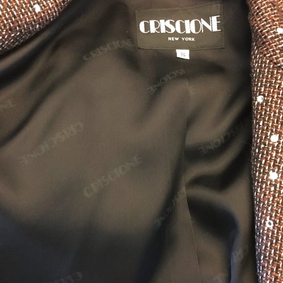 Vintage 80's CRISCIONE Rhinestone Embellished Jacket Blazer 🕺💎 - Picture 8 of 14